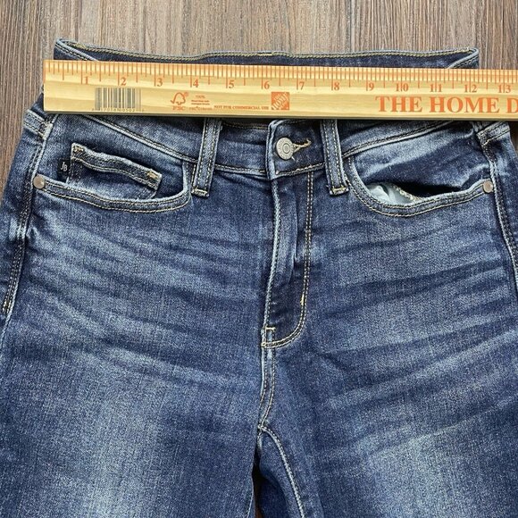 Judy Blue Boyfriend Fit Jeans Women Size 0/24 Mid Rise Dark Wash - Picture 7 of 11